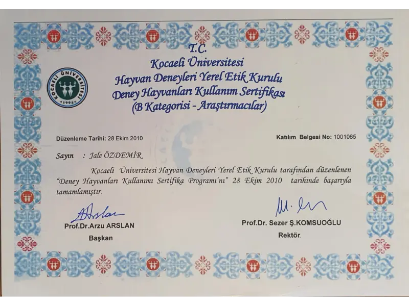 deney hayvanları kullanımı – Kocaeli Üniversitesi